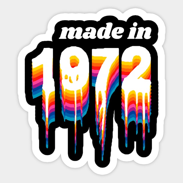 Made in 1972 Year Liquid Retro Vintage Sticker by Liquids